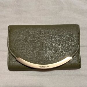 See By Chloé Lizzie Trifold Wallet – Safari Khaki Leather